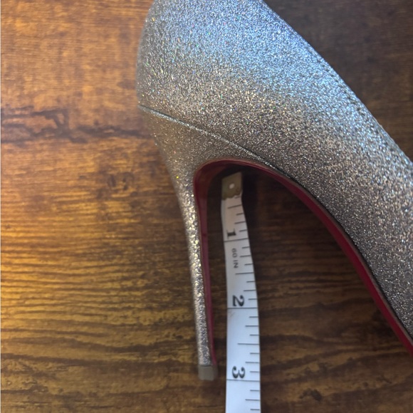 Christian Louboutin Sparkling Silver Heels - Picture 15 of 16